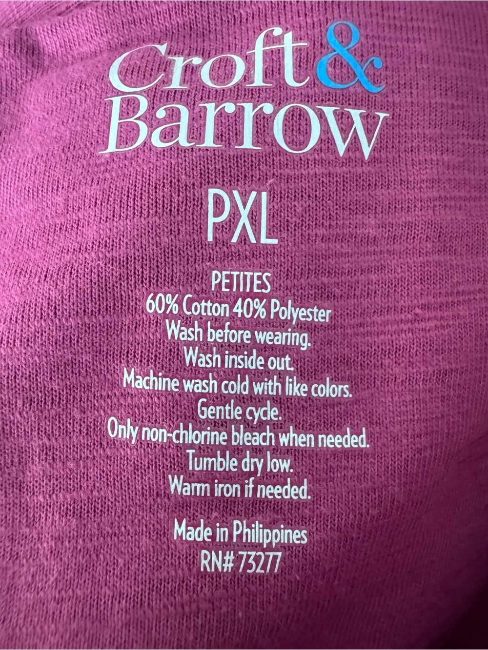 ❤️3/$30 New With Tags! Croft & Barrow Knit Roll-Tab Utility Shirt Chloe Pink PXL - Picture 5 of 8